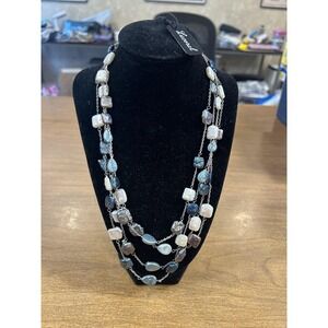 Lucoral Necklace Multicolor Baroque Pearl Sterling 925 Layered Womens Jewelry